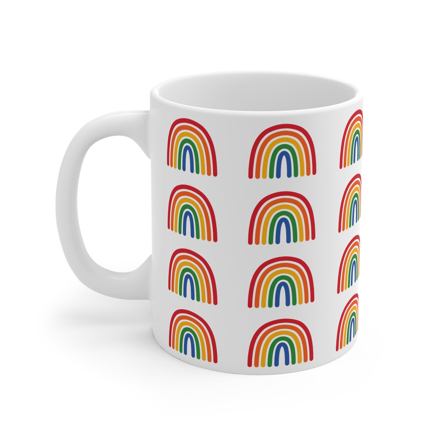 Rainbow print mug